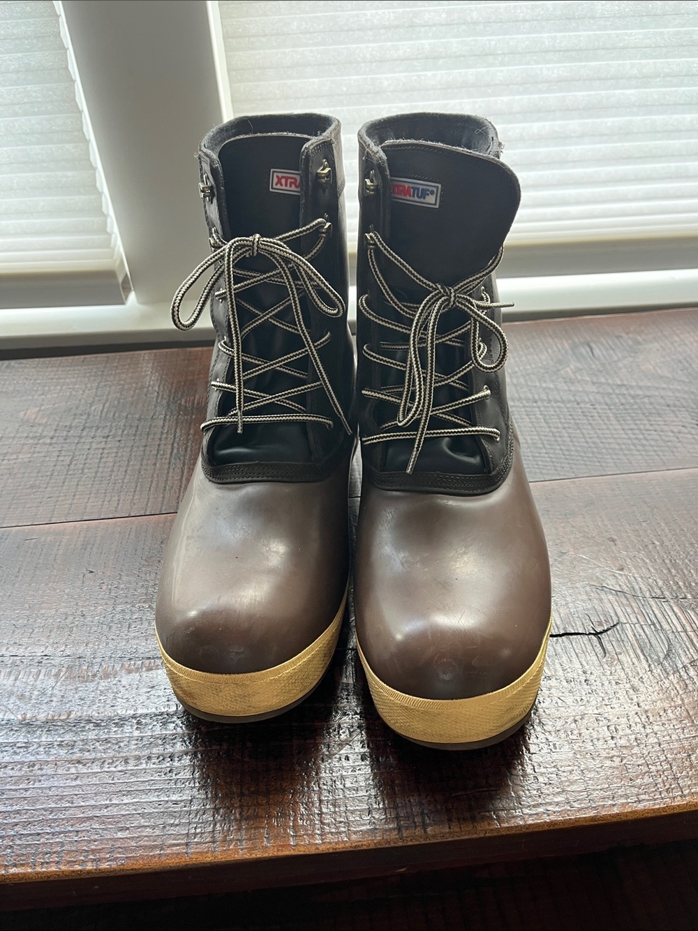 Men’s XTRATUF Brown Duck Boots with Lace-Up Closure size 13
